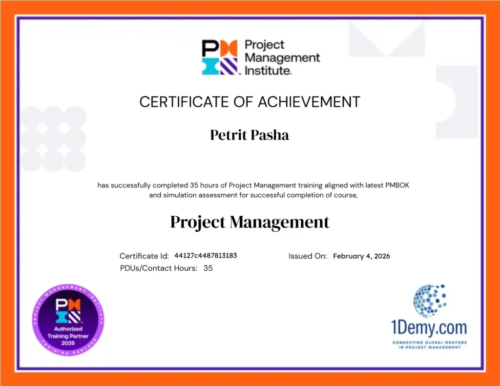 Certified - Project Management Professional